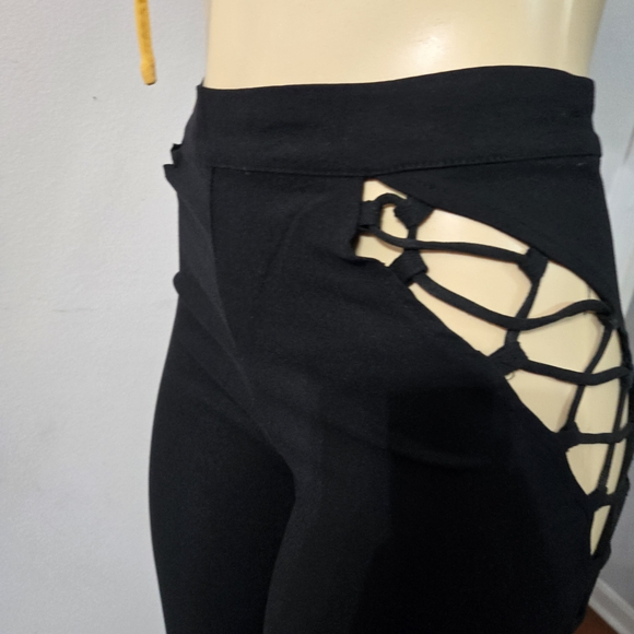 Fashion Nova Black Crisscross Leggings - Picture 12 of 17